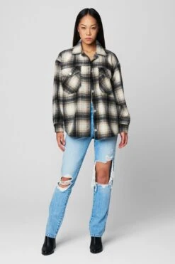 Blank NYC Checked Out Shacket