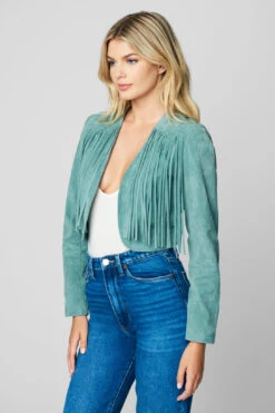 Blank NYC Turquoise Bolero Jacket -Blank NYC Shop 73k 5875 turquoise 3