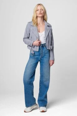 Blank NYC Cloud Grey Moto Jacket