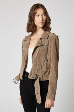 Blank NYC French Taupe Moto Jacket
