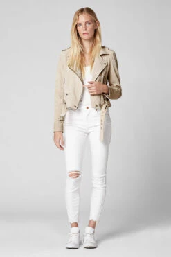 Blank NYC White Sand Moto Jacket